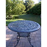 Cheap Oakland Living Mississippi Cast Aluminum Dining Table, 42-Inch, Verdi Grey