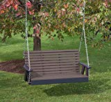 5FT-WEATHERED WOOD-POLY LUMBER ROLL BACK Porch Swing Heavy Duty EVERLASTING PolyTuf HDPE – MADE IN USA – AMISH CRAFTED Review