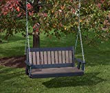 5FT-WEATHERED WOOD-POLY LUMBER Mission Porch Swing Heavy Duty EVERLASTING PolyTuf HDPE – MADE IN USA – AMISH CRAFTED Review