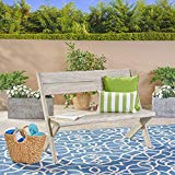 Great Deal Furniture Irene Outdoor Acacia Wood Bench, Light Grey Review Great Deal Furniture Irene Outdoor Acacia Wood Bench, Light Grey Review