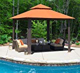 Savannah 10 Ft. W x 10 Ft. D Gazebo Color: Rust For Sale