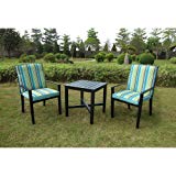 Cheap Mainstays Rockview 3-Piece Outdoor Bistro Set, Black, Seats 2