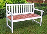International Caravan VF-4110-Wht/OK-IC Furniture Piece Outdoor 4 Foot Wood Bench