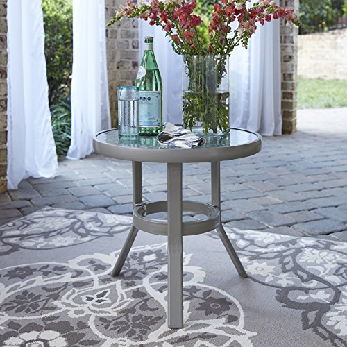 Home Styles 5700-20 South Beach Accent Table, Gray