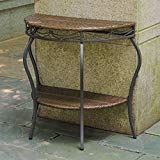 International Caravan Valencia Half Moon Patio Table in Antique Brown Review