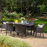 Cozumel | 7-Piece Wicker Outdoor Dining Set | Perfect for Patio | in Multi-Brown Review