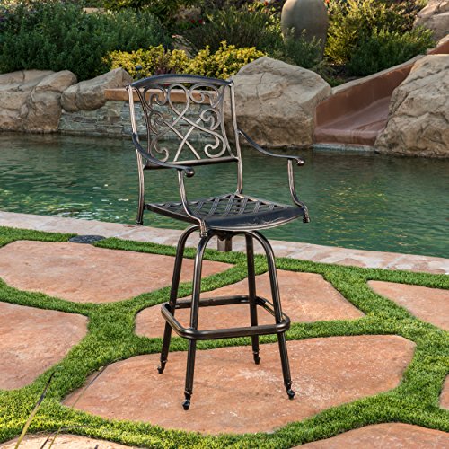 Paris Outdoor Cast Aluminum Bar Stool