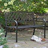 Coral Coast Crossweave Curved Back 4-ft. Metal Garden Bench Coral Coast Crossweave Curved Back 4-ft. Metal Garden Bench