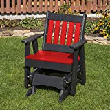 BRIGHT RED-POLY LUMBER MISSION 2 Feet Glider EVERLASTING - MADE IN USA - AMISH CRAFTED BRIGHT RED-POLY LUMBER MISSION 2 Feet Glider EVERLASTING - MADE IN USA - AMISH CRAFTED