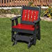 BRIGHT RED-POLY LUMBER MISSION 2 Feet Glider EVERLASTING - MADE IN USA - AMISH CRAFTED