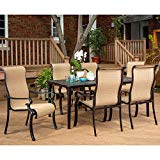Brigantine 7-Piece Rust-Free Aluminum Outdoor Patio Dining Set with 6 Dining Chairs and Aluminum Rectangular Dining Table, BRIGANTINE7PC For Sale Brigantine 7-Piece Rust-Free Aluminum Outdoor Patio Dining Set with 6 Dining Chairs and Aluminum Rectangular Dining Table, BRIGANTINE7PC For Sale
