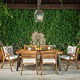 Cheap GDF Studio DeSoto 7 Piece Teak Finish Acacia Wood Patio Dining Set