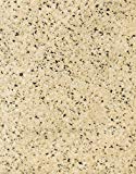 Table Cloth Round 36″ to 46″ Elastic Edge Fitted Vinyl Table Cover Polished Granite Pattern Light Brown Cream Sand Stone For Sale
