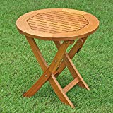 Royal Tahiti Outdoor Furniture: 19-Inch Round Folding Table For Sale Royal Tahiti Outdoor Furniture: 19-Inch Round Folding Table For Sale