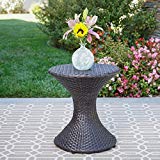 Frances Outdoor 16″ Multibrown Wicker Hourglass Side Table Frances Outdoor 16″ Multibrown Wicker Hourglass Side Table