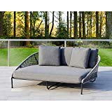 Ove Decors Indiana D D Outdoor Daybed, Grey For Sale