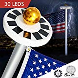 30LEDs Solar Powered Flagpole Flag Pole Light IP65 Water-resistant Downlight for Most 15-25ft Flag Pole Outdoor light Solar lamp For Sale