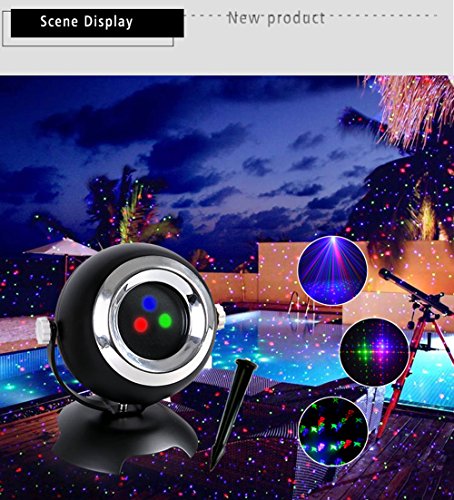 Cheap Landscape lights, Christmas Laser Light, Christmas Projection Light IP65 Waterproof Outdoor Landscape Light RF Remote Control 24 Pattern Dynamic Static Holiday Party Lights（Red / green / blue light）