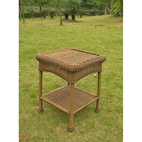 International Caravan 3188-MO-IC Furniture Piece Pvc Resin and Steel Outdoor Side Table