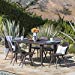 Great Deal Furniture Linna | 7 Piece Outdoor Wicker Oval Dining Set | in Multibrown