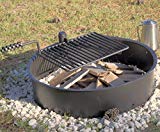 Titan Outdoors 32″ Steel Fire Ring Cooking Grate Campfire Pit Park Grill BBQ Camping Trail Review