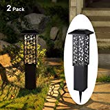 Maggift 12 Lumens 28 Inch Solar Garden Lights Outdoor Solar Landscape Lights Solar Outdoor Floor Lamp for Porch Lawn Patio Yard, 2 Pack For Sale