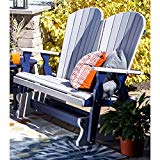 Cheap Leisure Lawns Amish Made Recycled Plastic 4′ Fan-Back Glider Model #340 – Ships Free Within 2 to 3 Weeks