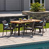 Great Deal Furniture | Jerome Outdoor 7-Piece Acacia Wood/Wicker Dining Set | with Teak Finish | in Multibrown Review Great Deal Furniture | Jerome Outdoor 7-Piece Acacia Wood/Wicker Dining Set | with Teak Finish | in Multibrown Review