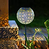 TAKE ME Solar Pathway Lights Garden Outdoor Landscape Lighting Waterproof Metal LED Stake Decorative Garden Decor Lights (Blue) Review