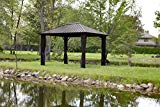 Sojag 500-6160567 Genova Galvanized Steel Roof Sun Shelter, 10′ x 10′, Dark Brown Review