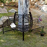 Wrap Around Tree Bench, This Metal Tree Surround Bench Is Ideal in Outdoor Gardens and Backyard Seating Area, Add This Wrap Around Garden Bench for Creativity! Surround Bench Is Made of Heavy Iron Wrap Around Tree Bench, This Metal Tree Surround Bench Is Ideal in Outdoor Gardens and Backyard Seating Area, Add This Wrap Around Garden Bench for Creativity! Surround Bench Is Made of Heavy Iron