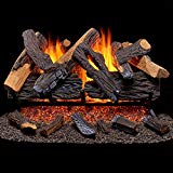 Duluth Forge Vented Natural Gas Fireplace Log Set - 30 in., 65,000 BTU, Heartland Oak