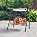 Outdoor Swing Lounge Big and Tall 2-seat Swing Fade-resistant Print Floral