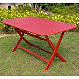 International Caravan TT-RE-054-BRD-IC Furniture Piece Acacia Rectangular Folding Table For Sale