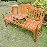 Cheap International Caravan Royal Fiji Adjustable Patio Bench in Stain Cheap International Caravan Royal Fiji Adjustable Patio Bench in Stain