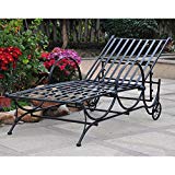 International Caravan Mandalay Metal Patio Chaise Lounge in Brown Review