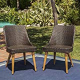 Desmond | Wicker Outdoor Dining Chairs | Set of 2 | Perfect for Patio | in Multibrown with Light Brown Finish Review