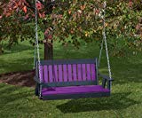 5FT-BRIGHT PURPLE-POLY LUMBER Mission Porch Swing Heavy Duty EVERLASTING PolyTuf HDPE – MADE IN USA – AMISH CRAFTED Review