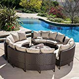 Model No. AWE-CTWY-5PC-SF032 – Wicker Rattan Patio Sofa Furniture Cushion Outdoor Chaise Lounge Set Adjustable Garden Cushioned Sun Lounger 5 pc Black For Sale