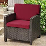 International Caravan Valencia Outdoor Patio Chair in Chocolate and Merlot