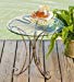 Plow & Hearth Metal and Glass Ginkgo Leaf Side Table