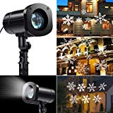 Cheap SKONYON Christmas Lights Snowflakes Projector Light Outdoor/Indoor Moving White Snowflake LED Landscape Projection Lamp for Christmas Party Holiday Halloween Garden Tree Wall Christmas Decorations