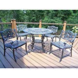 Oakland Living Mississippi Cast Aluminum 42-Inch Table, Hummingbird 5-Piece Dining Set Review