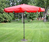 Cheap Styled Shopping 9 Foot Red Outdoor Patio Deck Market Umbrella Cheap Styled Shopping 9 Foot Red Outdoor Patio Deck Market Umbrella