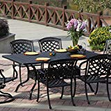 Darlee Sedona 7 Piece Cast Aluminum Patio Dining Set With Scrollwork Table – Antique Bronze Darlee Sedona 7 Piece Cast Aluminum Patio Dining Set With Scrollwork Table – Antique Bronze