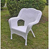 International Caravan 3180-2CH-AP-IC Furniture Piece Camelback Resin Wicker Patio Chairs (Set of 2)