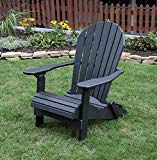 BLACK-POLY LUMBER Folding Adirondack Chair with Rolled Seating Heavy Duty EVERLASTING Lifetime PolyTuf HDPE – MADE IN USA – AMISH CRAFTED BLACK-POLY LUMBER Folding Adirondack Chair with Rolled Seating Heavy Duty EVERLASTING Lifetime PolyTuf HDPE – MADE IN USA – AMISH CRAFTED