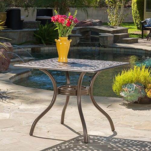 Cheap Monteria Bronze Cast Aluminum Square Table