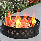 Heavy Duty Crossweave 38 Inch Backyard Garden Home Running Horse Light Wood Fire Pit Fire Ring. For RV, Camping, and Outdoor Fireplace. Similar Firewood Patio Heater, Stove or Firebowl without Propane