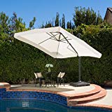 Cheap Denise Austin Home Atlantic Outdoor 9.8-Foot Canopy Umbrella with Base-Beige